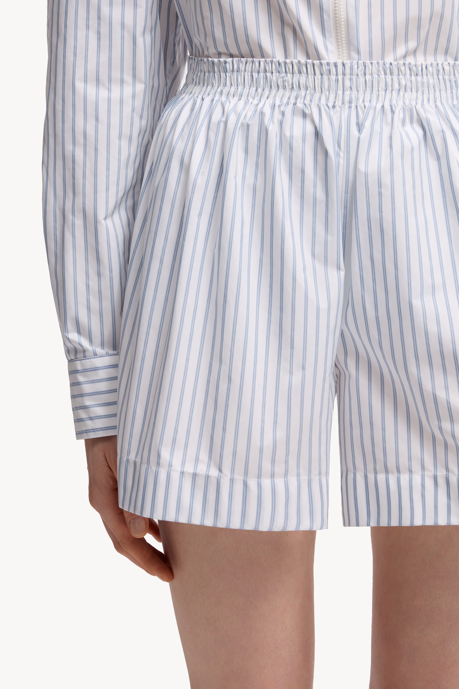 Short rayé Femmes Blanc & Bleu Clair Moncler 6